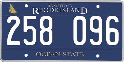 RI license plate 258096