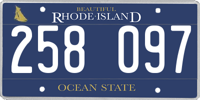 RI license plate 258097