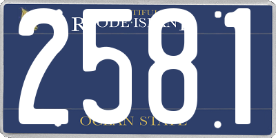 RI license plate 2581