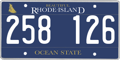 RI license plate 258126