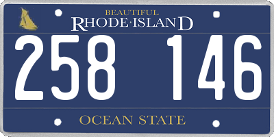 RI license plate 258146