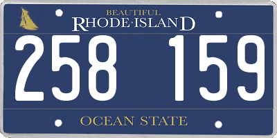 RI license plate 258159