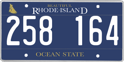 RI license plate 258164