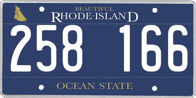 RI license plate 258166