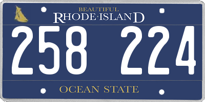RI license plate 258224