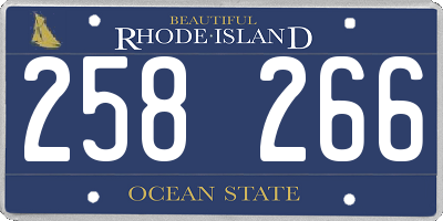 RI license plate 258266