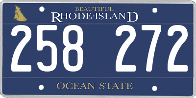 RI license plate 258272