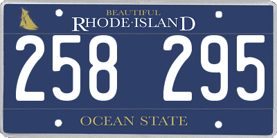 RI license plate 258295