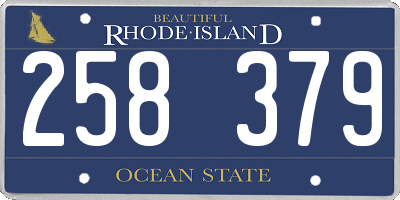 RI license plate 258379