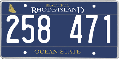 RI license plate 258471