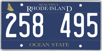 RI license plate 258495