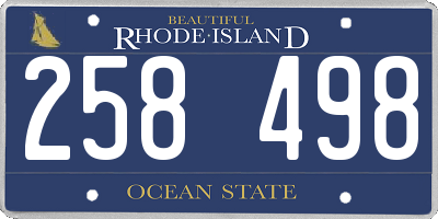 RI license plate 258498
