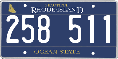 RI license plate 258511