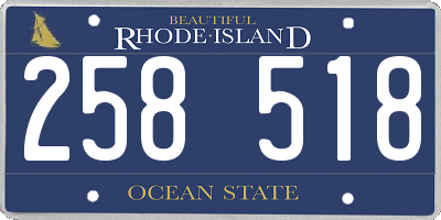 RI license plate 258518