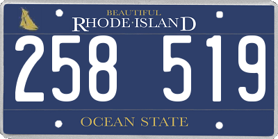 RI license plate 258519
