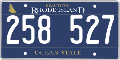 RI license plate 258527