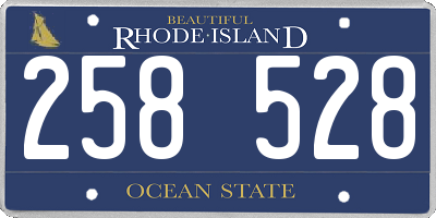 RI license plate 258528