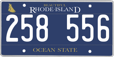 RI license plate 258556
