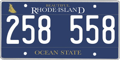 RI license plate 258558
