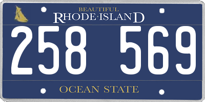 RI license plate 258569