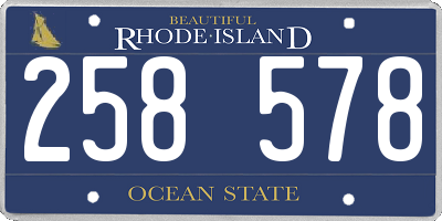 RI license plate 258578