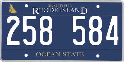 RI license plate 258584
