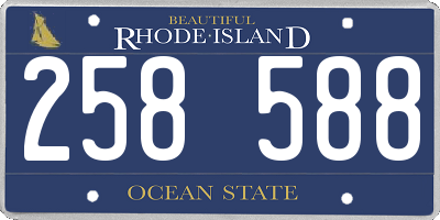 RI license plate 258588