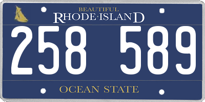 RI license plate 258589