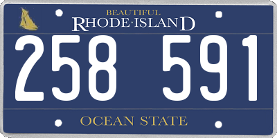 RI license plate 258591
