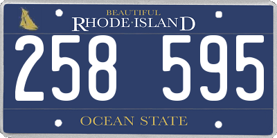 RI license plate 258595