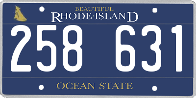 RI license plate 258631