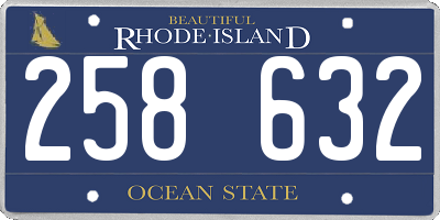 RI license plate 258632