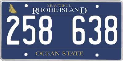 RI license plate 258638