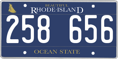 RI license plate 258656