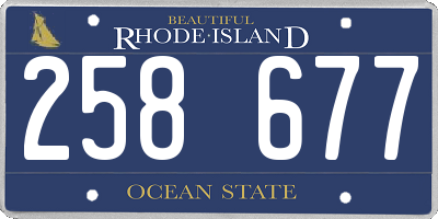RI license plate 258677