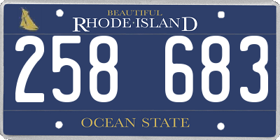 RI license plate 258683