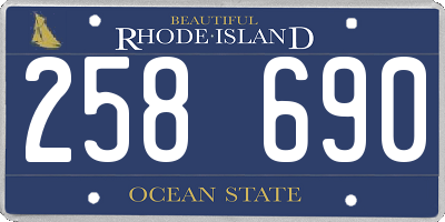 RI license plate 258690