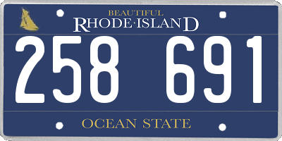 RI license plate 258691