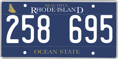 RI license plate 258695