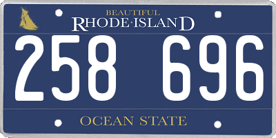 RI license plate 258696