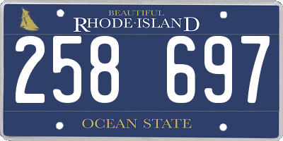 RI license plate 258697