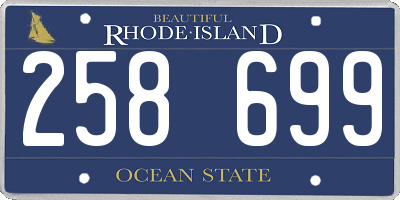 RI license plate 258699