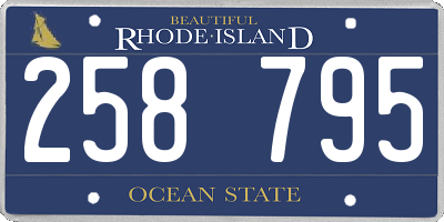 RI license plate 258795