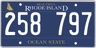 RI license plate 258797