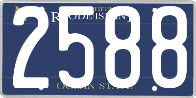 RI license plate 2588