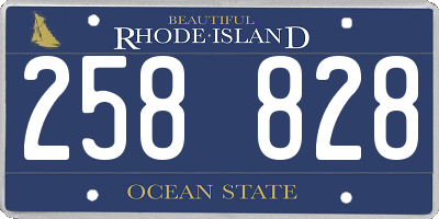 RI license plate 258828