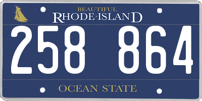 RI license plate 258864