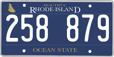 RI license plate 258879