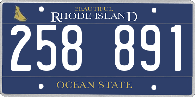 RI license plate 258891