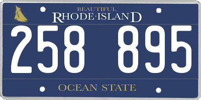 RI license plate 258895